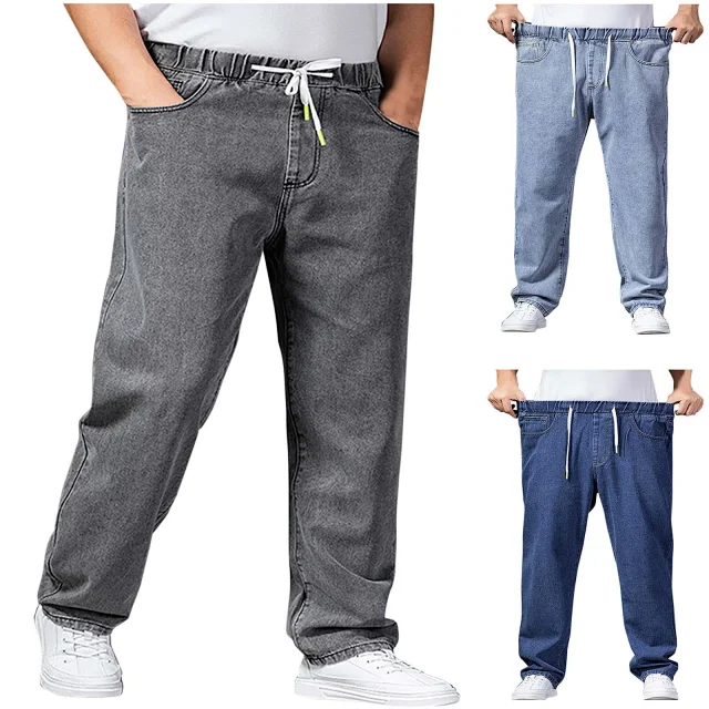 Autumn Men's Wide-Leg Jeans Detail