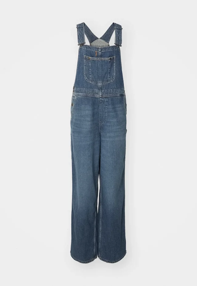 Stylish Loose Denim Overalls for Women Detail