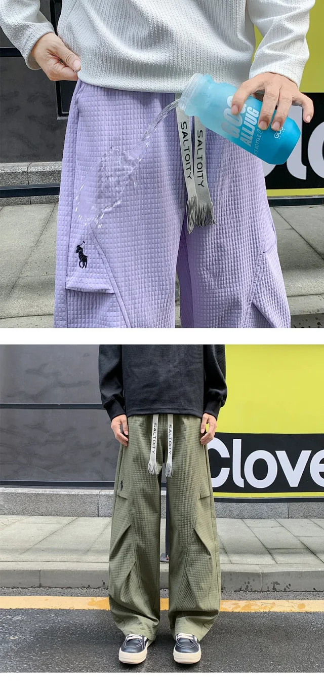 Men's Waterproof Knit Outdoor Pants Detail