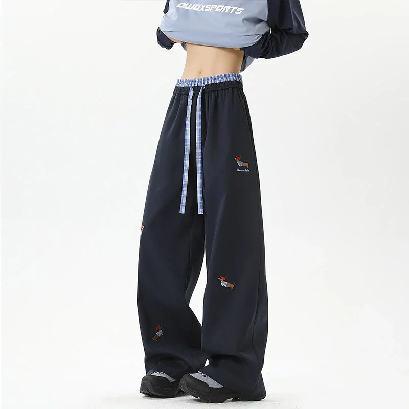 Men's Summer Ice Silk Trousers with Puppy Design