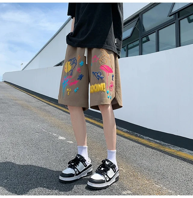 Men's Foam Print Sport Shorts Detail
