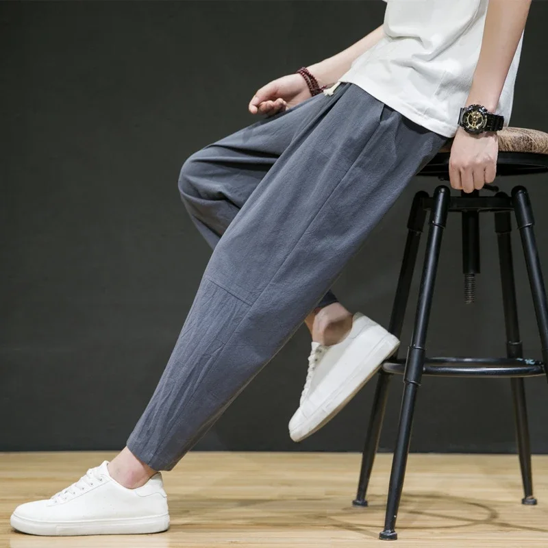 Men's New Chinese Linen Loose Pants
