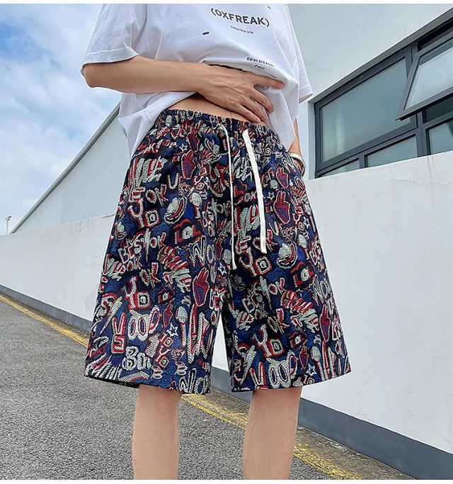 Men's Summer Breathable Linen Beach Shorts Detail