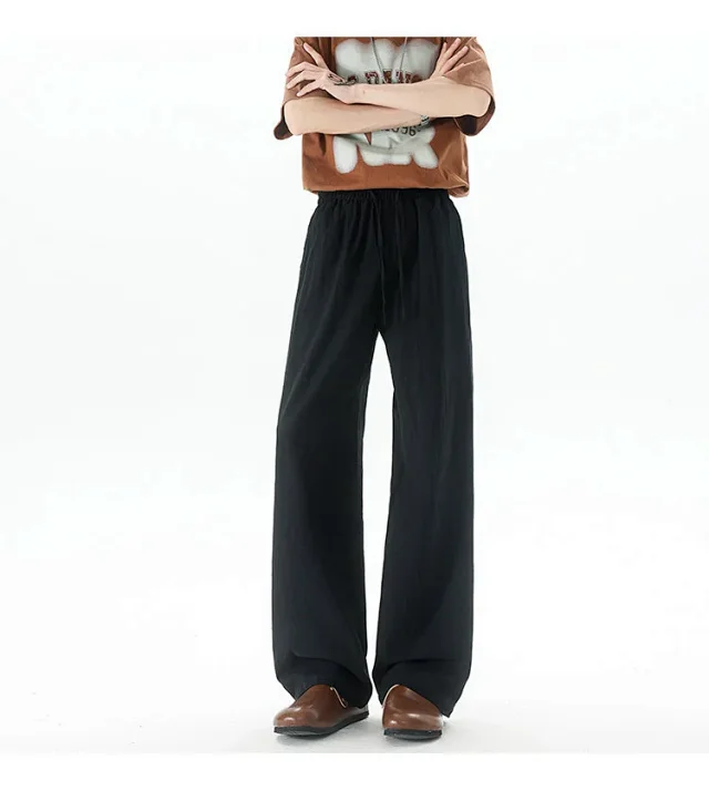 Men's Summer Linen-Cotton Loose Trousers (2m) Detail