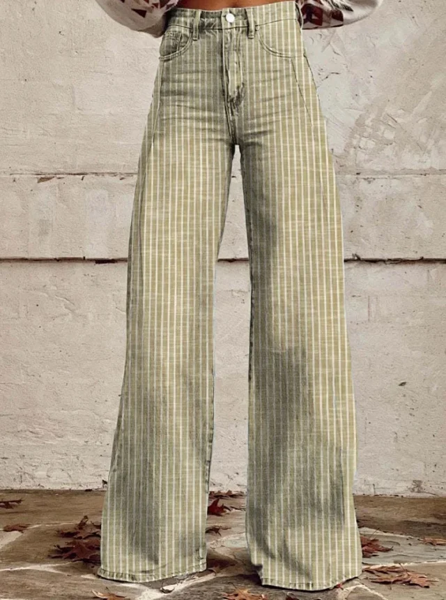 2025 Amazon Bestseller Denim Wide-Leg Jeans Detail