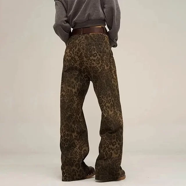 American Retro Leopard Jeans Detail