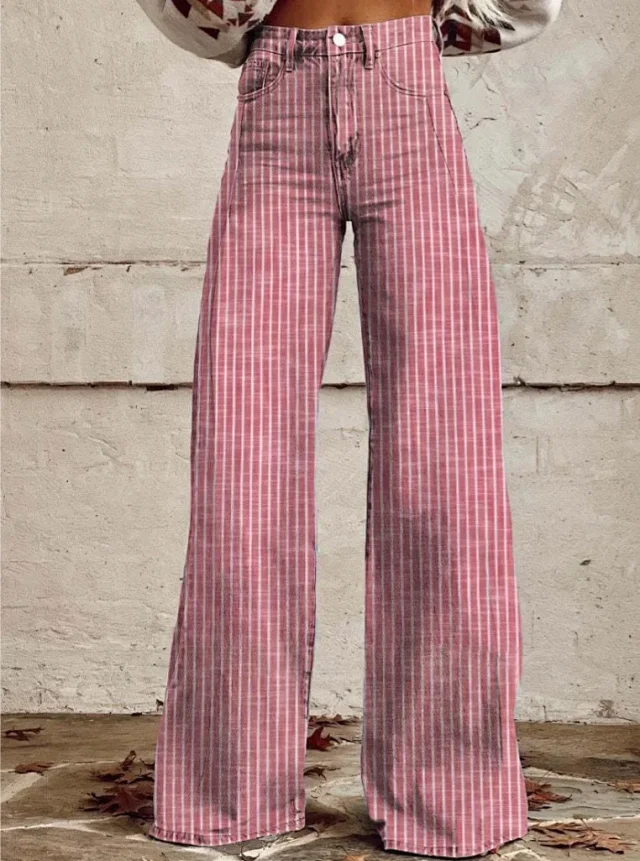 2025 Amazon Bestseller Denim Wide-Leg Jeans Detail