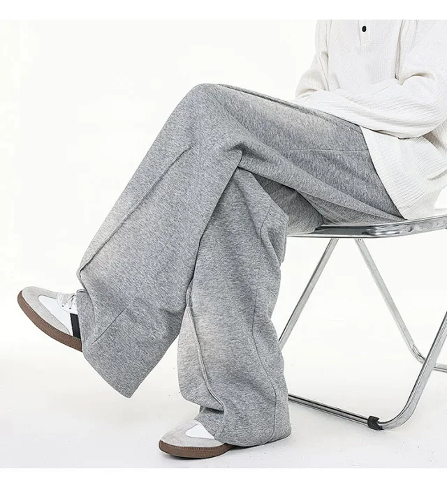 190 Tall Men's Long Washed Distressed Casual Pants Detail