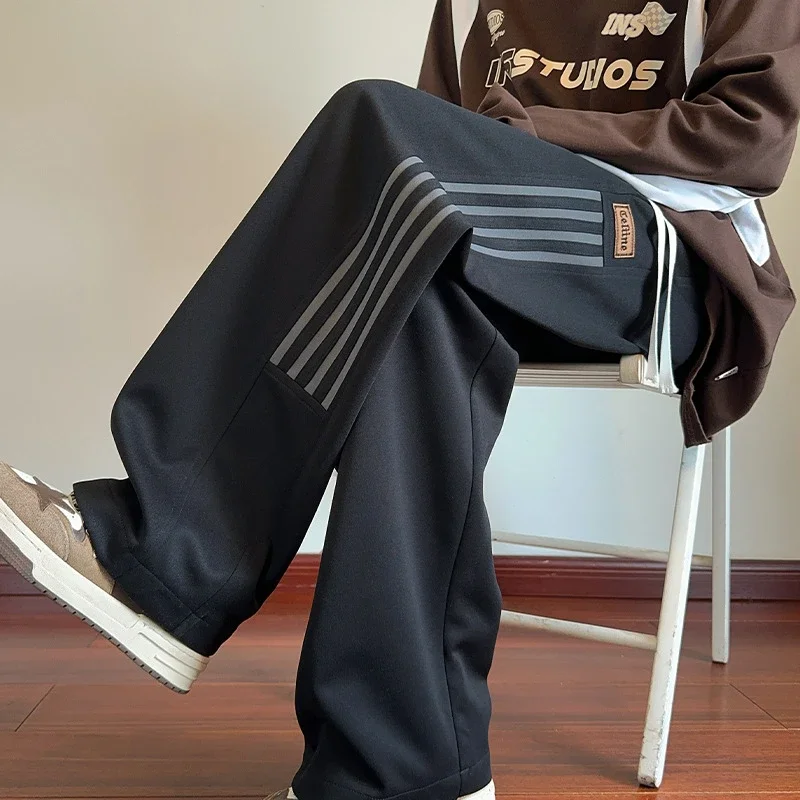 Men's Heavy - Stripe Straight - Leg Trousers