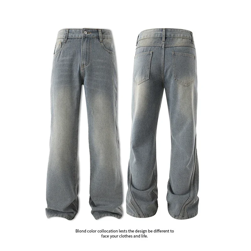 Vintage Men's Jeans - Fall Straight Loose Pants
