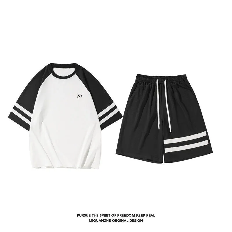 Men's Ice Silk Shorts Set