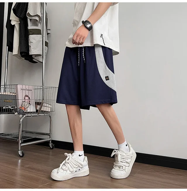 Men's Color-blocking Athletic Shorts Detail