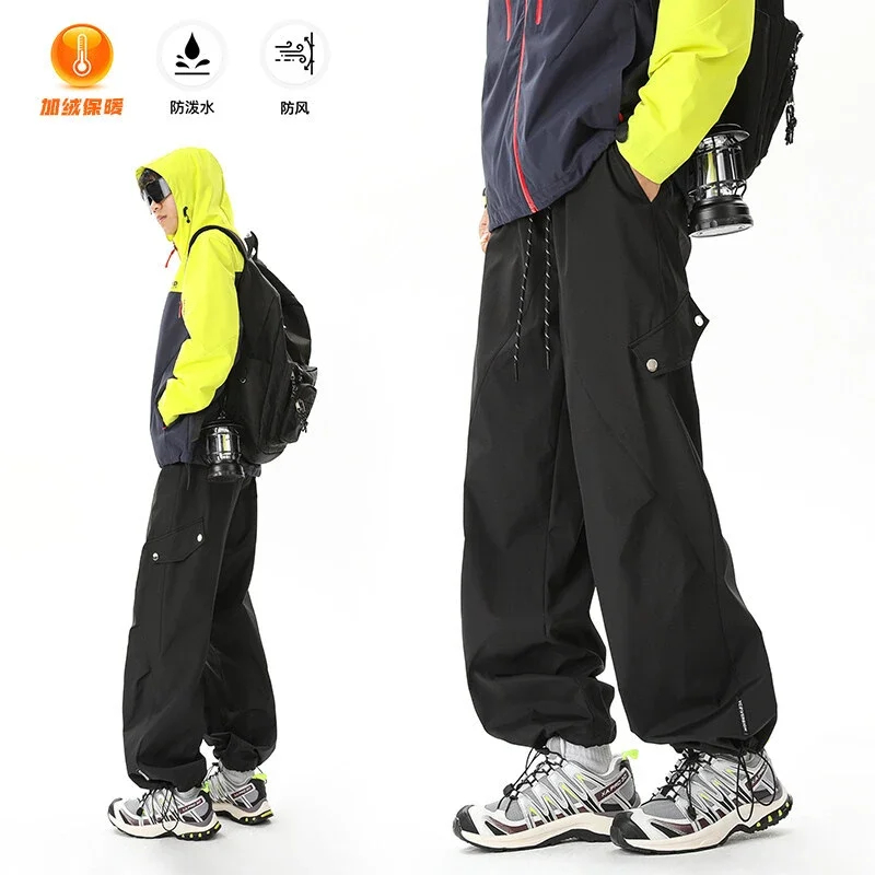Men's Fleece-Lined Waterproof Ski Pants