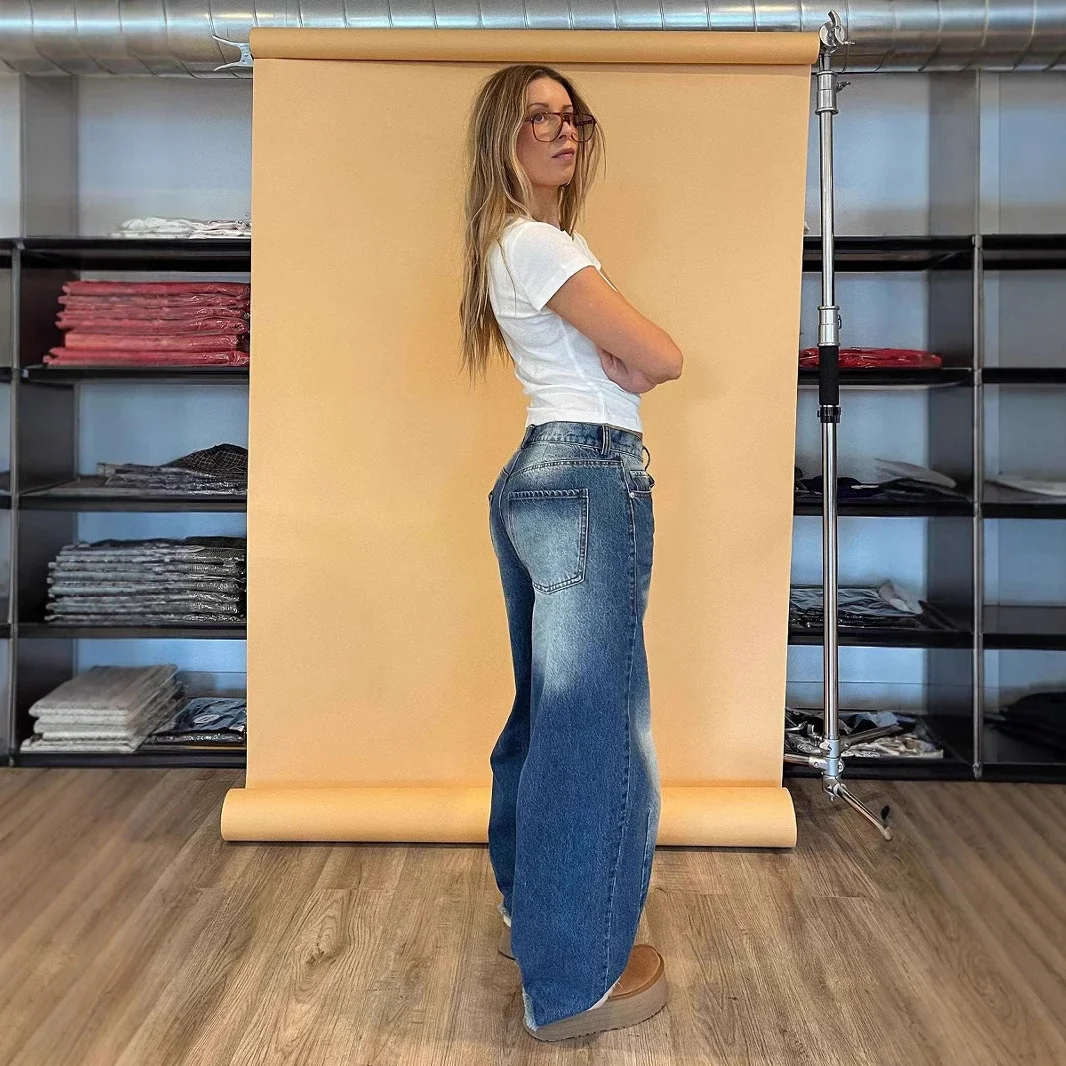 2025 Retro Wide-Leg Jeans for Women