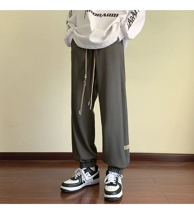 Men's Spring Autumn Waffle Casual Pants Detail