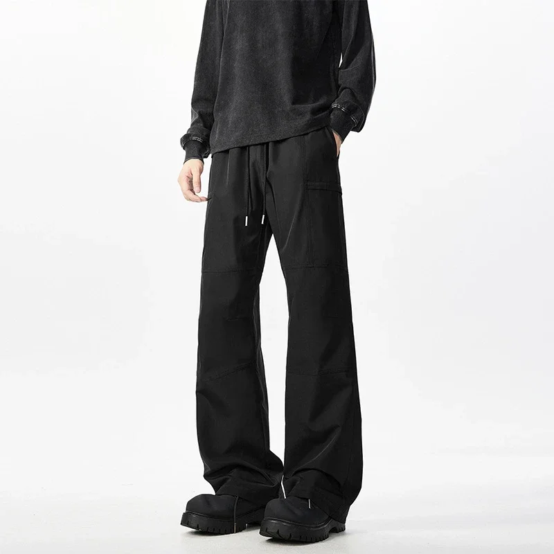 Beige Retro Cargo Pants - Men's Autumn New