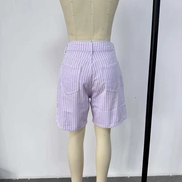 Stylish Loose High - Waist Denim Shorts for Women Detail