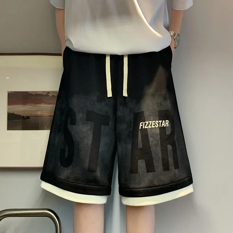 2025 Men's Tie-Dye Oversize Sport Shorts