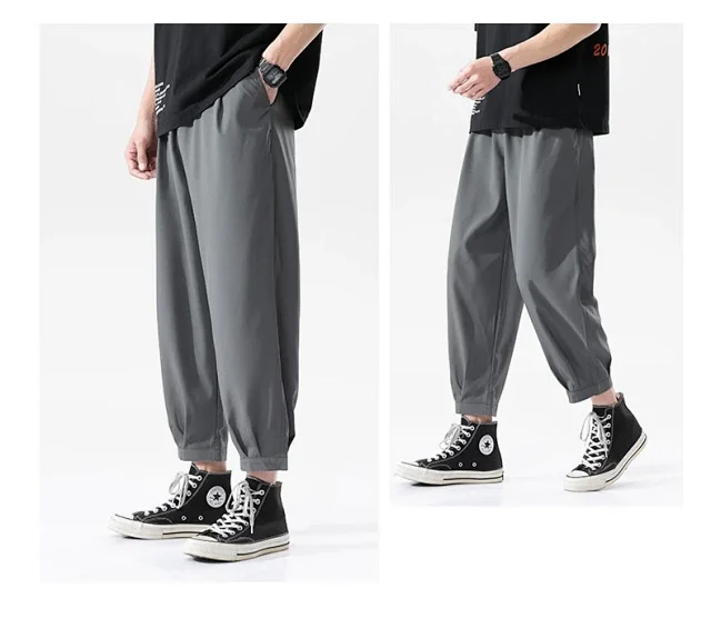 Men's Straight Ice Silk Summer Pants Detail