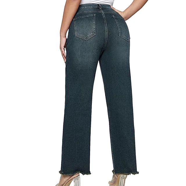 Retro Loose Cat's Whisker Denim 9/10 Pants Detail