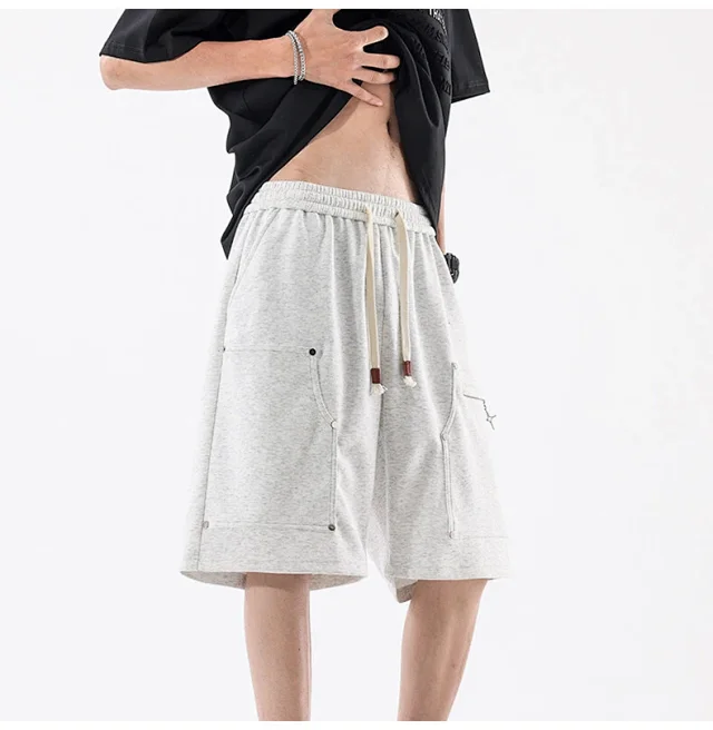 Men's Summer Trendy Loose Straight Athletic Shorts Detail
