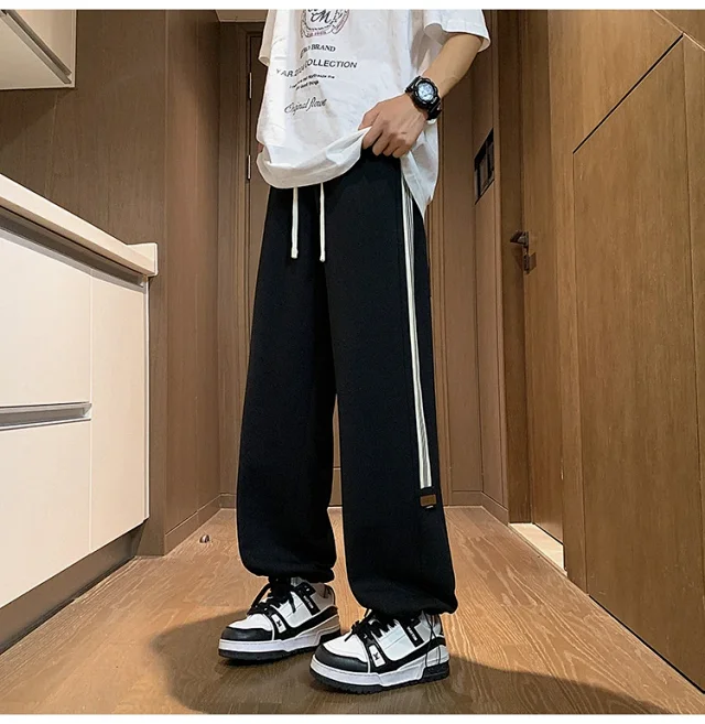 2025 Fall Men's Loose Streetwear Wide-Leg Pants Detail