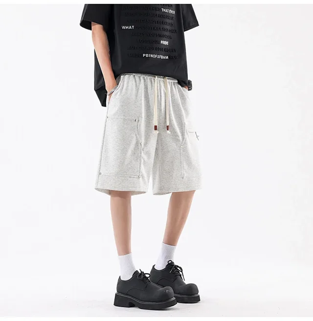 Men's Summer Trendy Loose Straight Athletic Shorts Detail