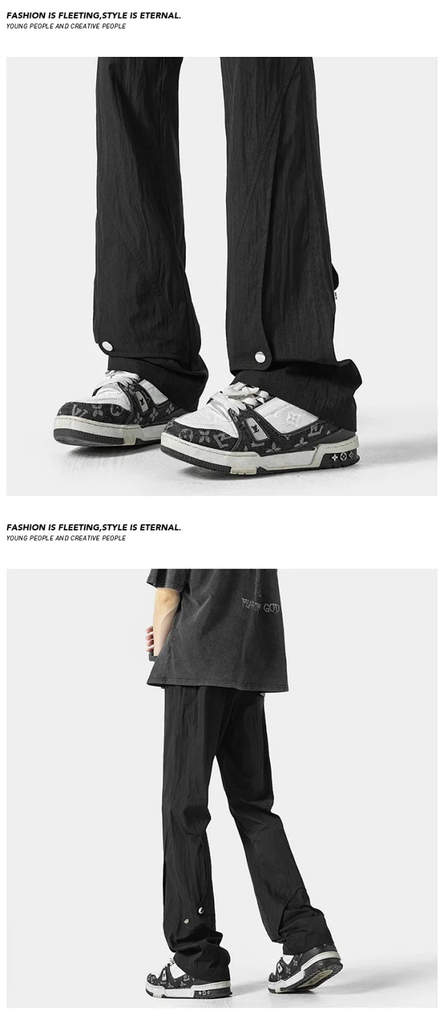 Men's Summer Ice Silk Parachute Pants Detail