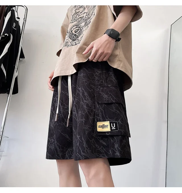 Men's Summer Loose Fit Beach Shorts Detail