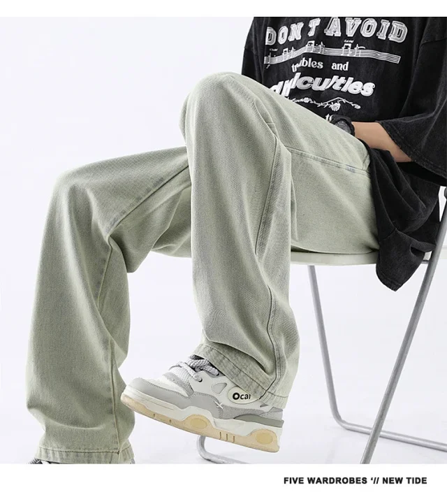 Yellow - brown Jeans for Men (Summer Thin - style) Detail