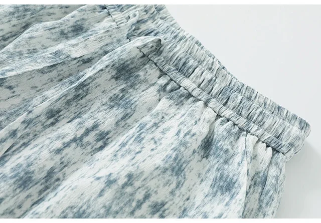 Tie-Dye Short-Sleeve Shirt Set for Men Detail