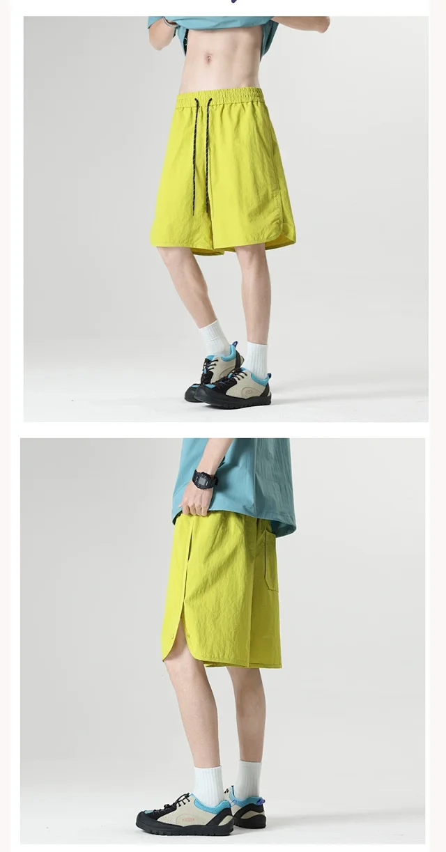 Men's Button - Paneled Quick - Dry Shorts Detail