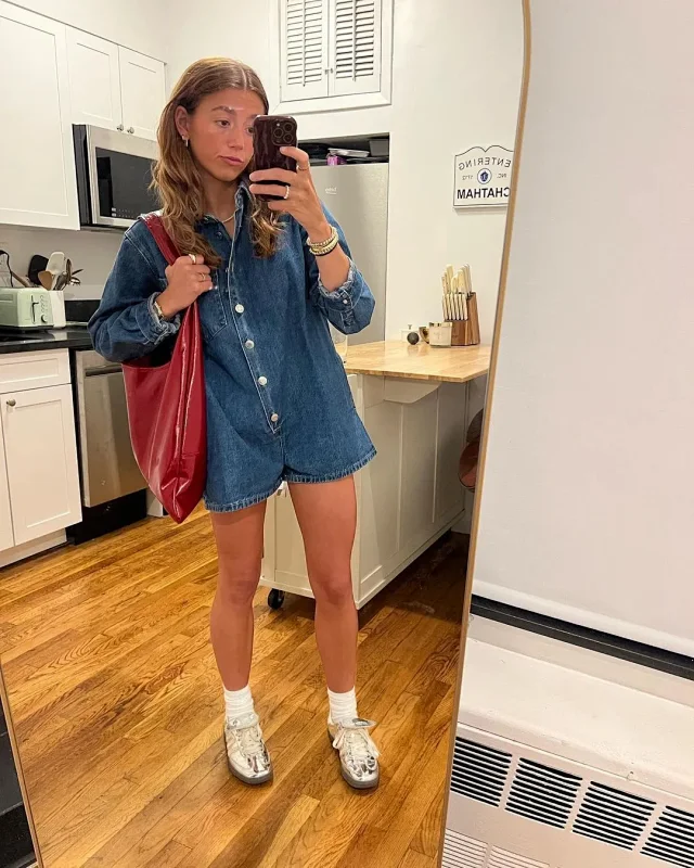 Vintage Plus-size Denim Shirt Jacket Detail
