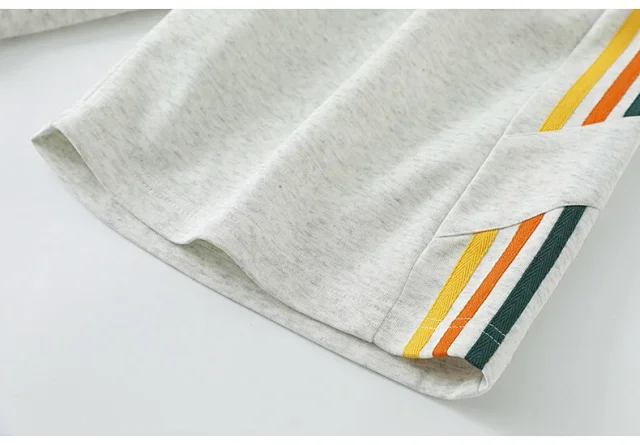 Men's Summer Basketball Shorts with Rainbow Ribbon Stripe Detail