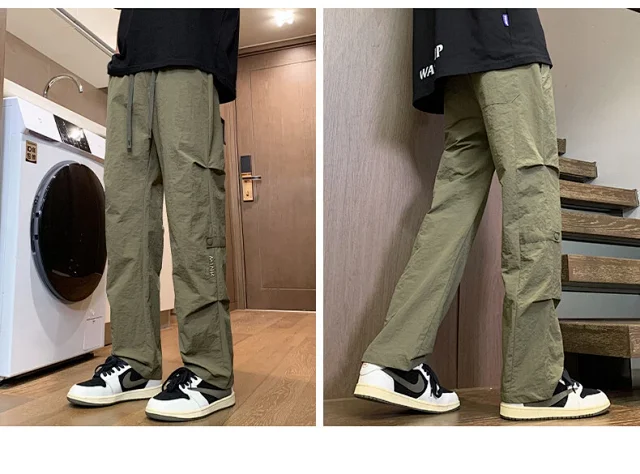 Men's Summer Retro Work Pants Detail