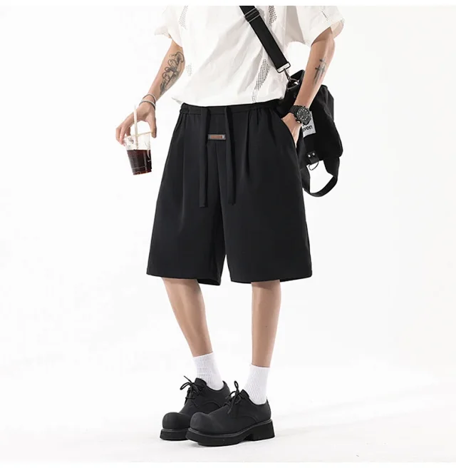 Men's Summer Printed Ice Silk Beach Shorts Detail