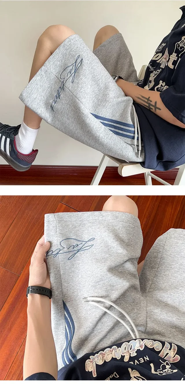 2025 Men's American Embroidered Shorts Detail