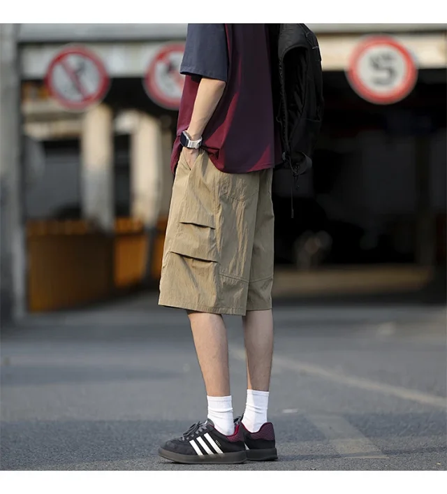 Men's Summer Ice Silk Parachute Shorts Detail