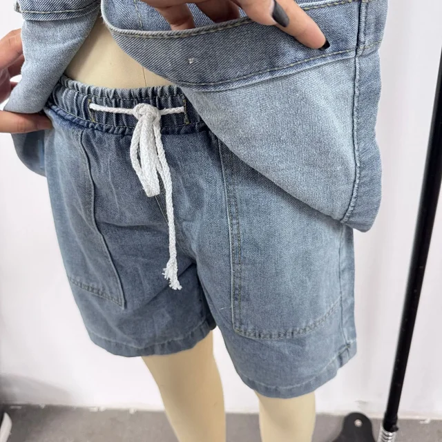 Temu Loose Retro Denim Set for Women Detail