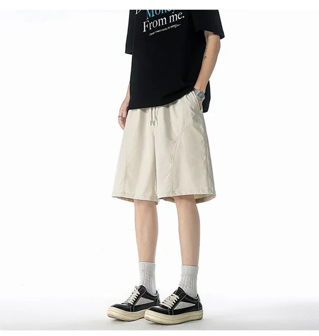 Men's Summer 2025 Loose High - street Shorts Detail