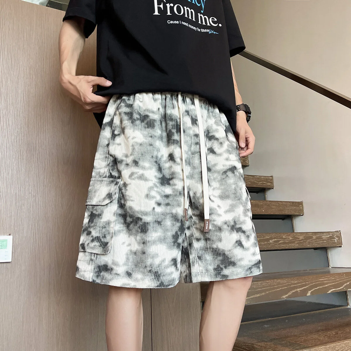 Men's Camo Tie-Dye Breathable Cargo Shorts