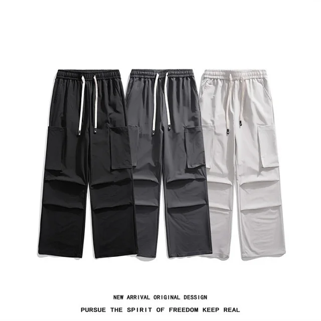 Men's 2025 Summer Ice Silk Straight Pants Detail