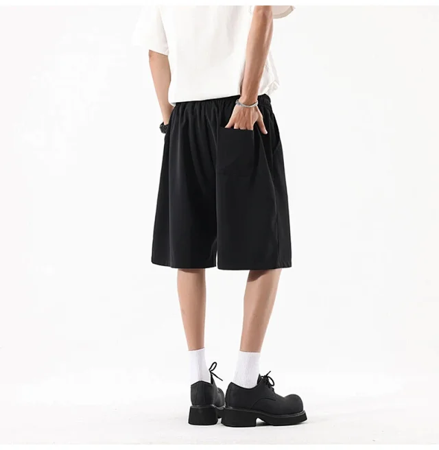 Men's Summer Printed Ice Silk Beach Shorts Detail