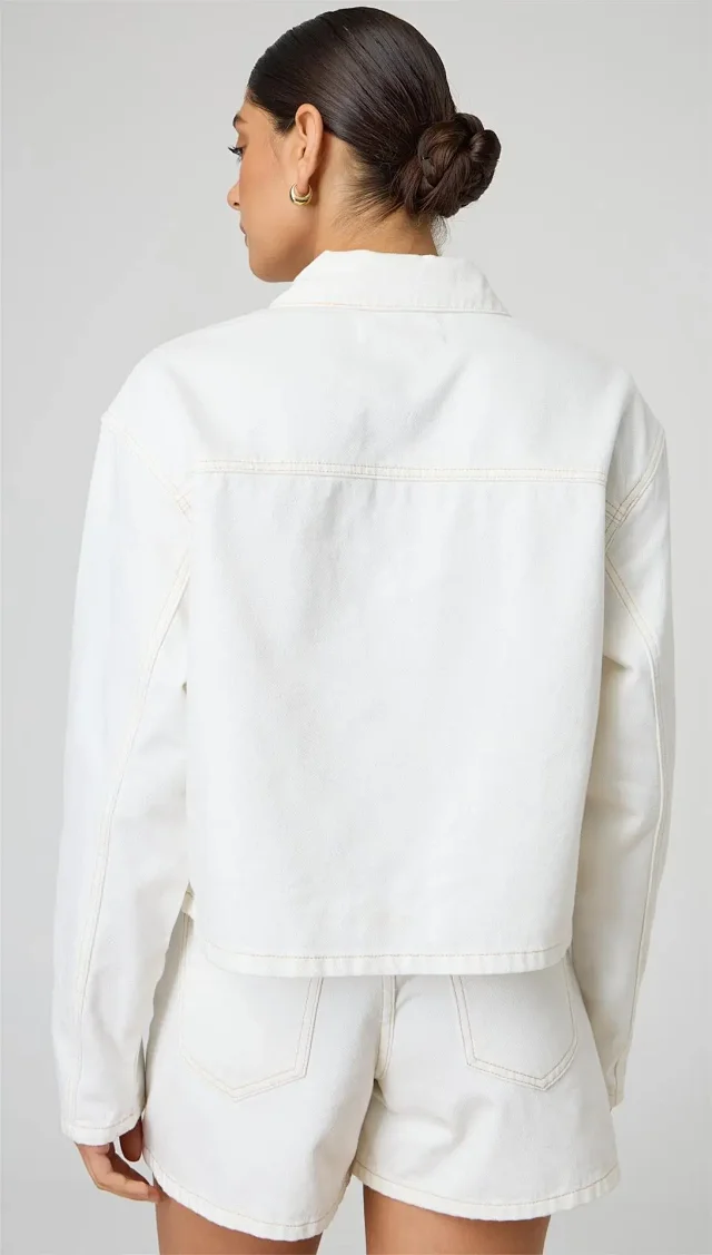 Factory Direct: Loose Casual Tie Denim Jacket (Women) Detail