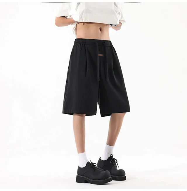 Men's Summer Printed Ice Silk Beach Shorts Detail
