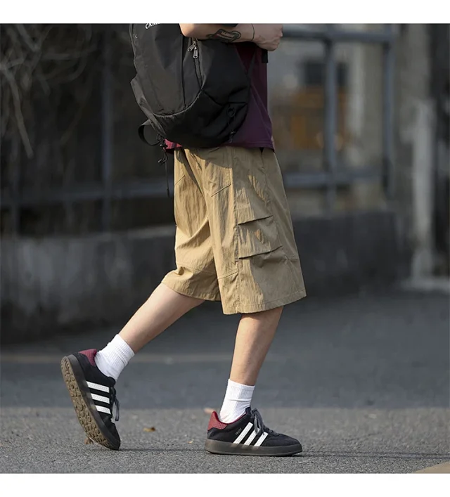Men's Summer Ice Silk Parachute Shorts Detail