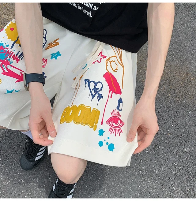 Men's Foam Print Sport Shorts Detail