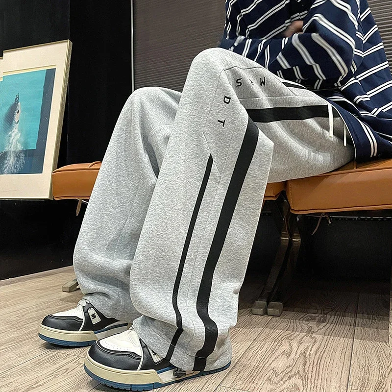 2025 Men's Sweatpants Oversize Loose Straight Trousers