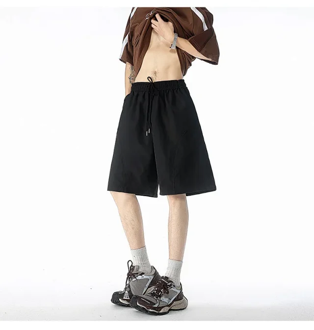 Men's Summer 2025 Loose High - street Shorts Detail