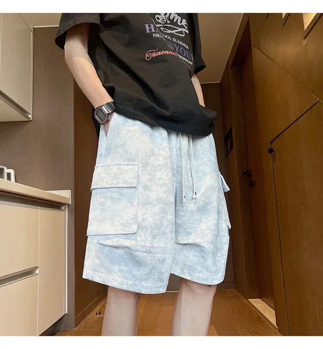 2025 Summer Tie - Dye Casual Shorts Detail